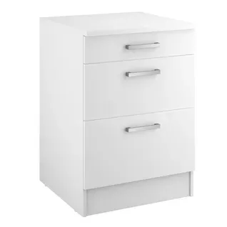 Bas 60 cm casserolier UNO blanc mat