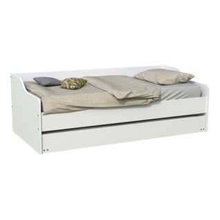 Lit gigogne 90x190 cm avec sommiers ALIX blanc