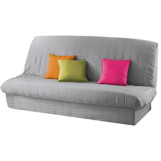 Housse Clic-clac Matelassée Dos Nu Gris 140x200