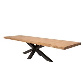 Table à Manger Extensible Bois Massif 240/340 Cm Melbourne