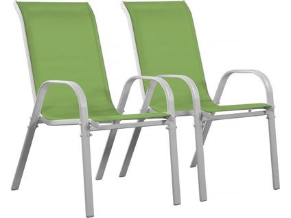 Fauteuil Jardin Textilène "cordoba" - Phoenix - Vert - Lot De 2