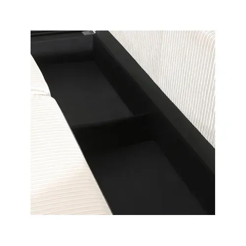 Canapé Convertible En Velours Côtelé "montaigne" -3 Places - Beige