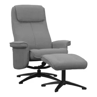 Fauteuil relax pivotant CLARK tissu gris