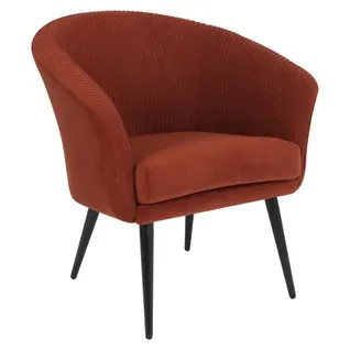 Fauteuil MARCUS tissu terracotta