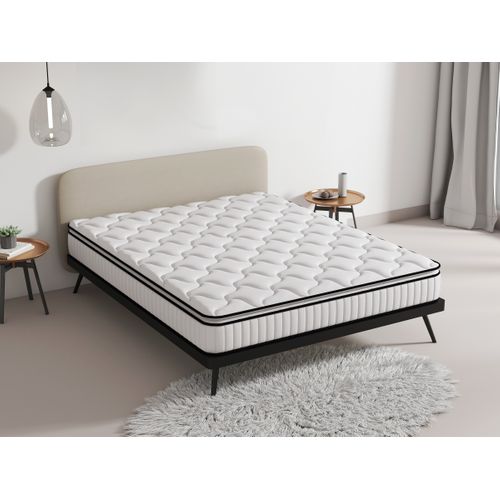 Matelas ressorts + surmatelas 160x200cm avec mémoire de forme CLEOPATRE ép.22 cm