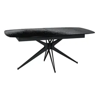 Table verre L. 180/240 BULLE Gris foncé