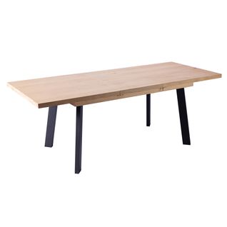 Table L. 160/210 MADELEINE Imitation chêne / noir