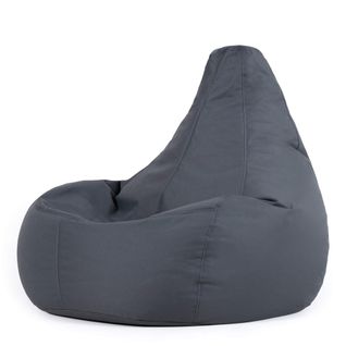 Pouf Icon Inclinable à Dossier Haut Intérieur Extérieur, Salon, Jardin, Gris Anthracite, 84 X 84cm