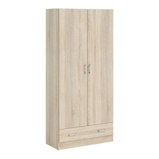 Armoire 2 portes L.80 cm SPACE imitation chêne