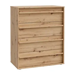 Commode TIANA 4 tiroirs imitation chêne