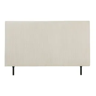 Tête de lit velours côtelé HAVANE perle  L.163 cm