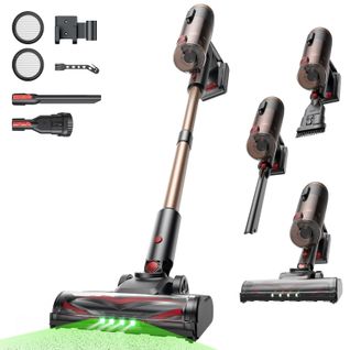 PO11 U Aspirateur Balai sans Fil - 50KPA - 500W - Aspirateur sans Fil Puissant - Design Autoportant